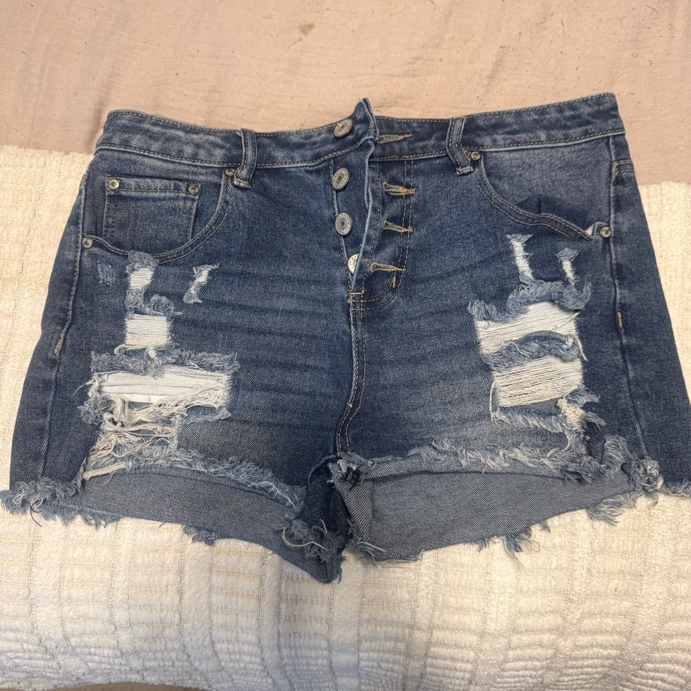 2/$40Madden Girl button fly Distressed Denim Blue Shorts